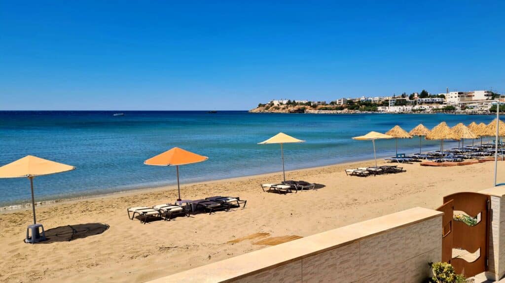 The beach and the sea – Kamara Apartments, Makry Gialos, Crete